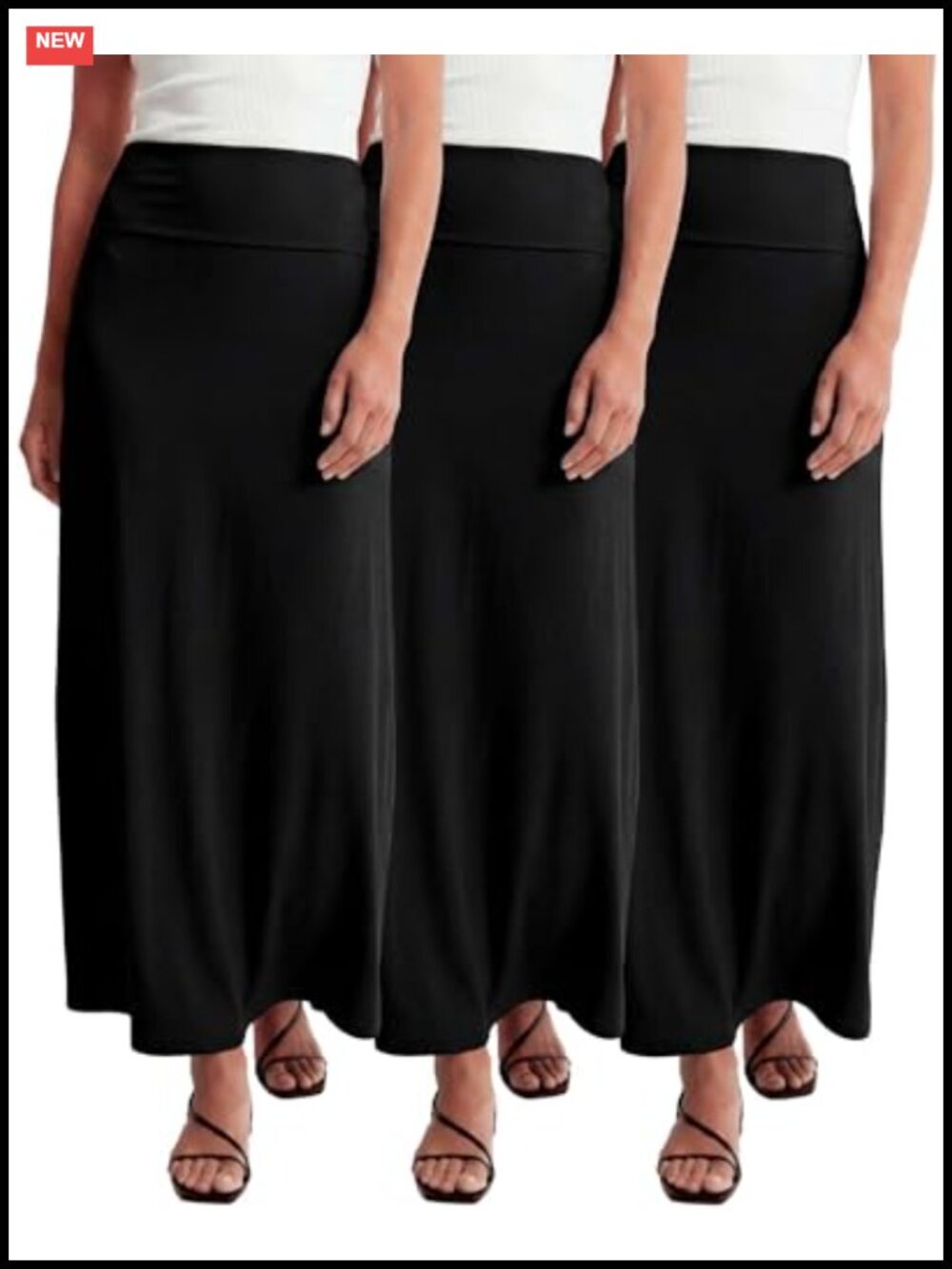 3 Pack Women's Maxi Skirts High Waisted Flowy Long Summer Work Casual